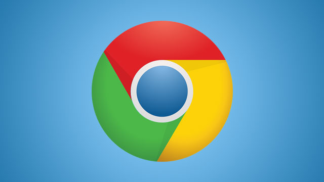 Google Chrome logo with blue background