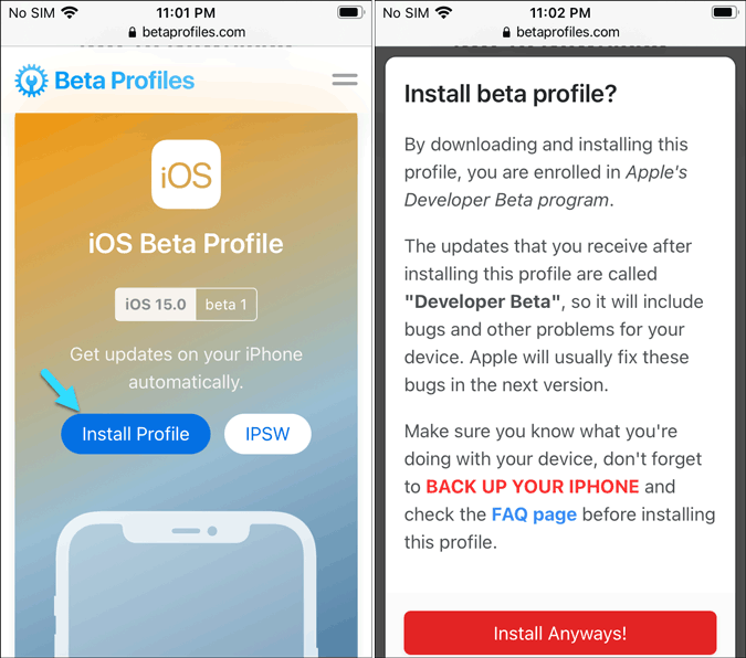 iphone 15 beta profile download